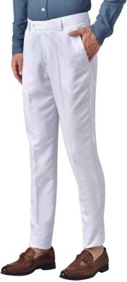 ELANHOOD Regular Fit Men White Trousers