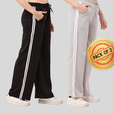 STYLERAGS Comfort Fit Women Black, Grey Trousers
