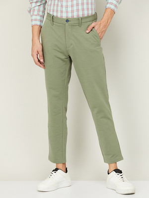CODE by Lifestyle Regular Fit Men Green Trousers
