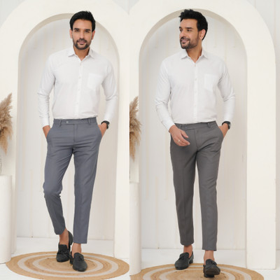 Shanta Enterprise Regular Fit Men Grey Trousers