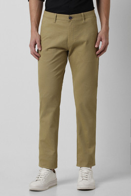 PETER ENGLAND Slim Fit Men Khaki Trousers