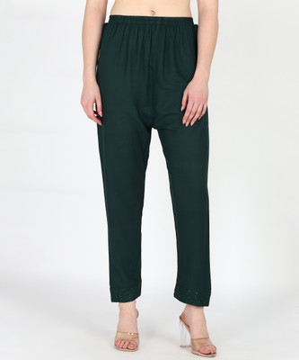 Anvi creation Regular Fit Women Green Trousers
