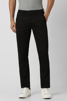 VAN HEUSEN SPORT Slim Fit Men Black Trousers