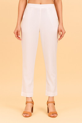 UTHAAN Regular Fit Women White Trousers