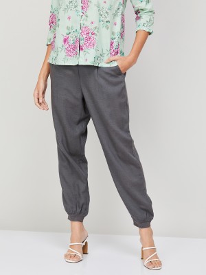 Colour Me by Melange Regular Fit Women Grey Trousers