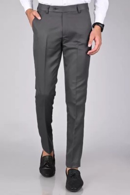 Macberrys Regular Fit Men Grey Trousers