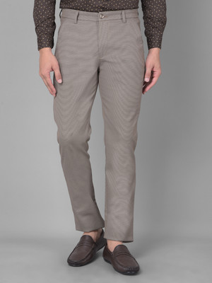 CRIMSOUNE CLUB Slim Fit Men Grey Trousers
