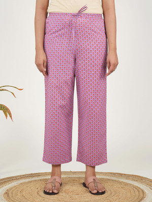 Aramya Comfort Fit Women Purple Trousers