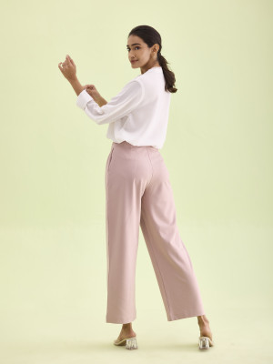 GO COLORS Relaxed Women Pink Trousers