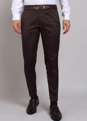 Vintageone Slim Fit Men Brown Trousers