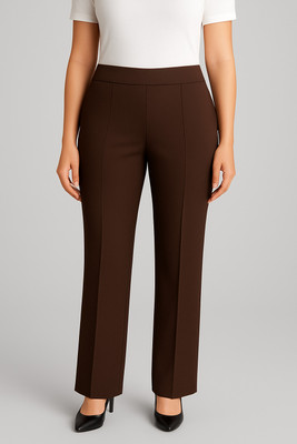 KARIMA INETERNATIONAL Straight Fit Women Brown Trousers