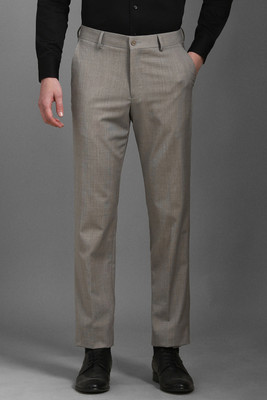LOUIS PHILIPPE Slim Fit Men Grey Trousers