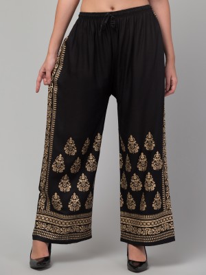 FamBee Flared Women Black Trousers