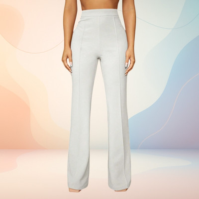 Anitafashion Loose Fit Women White Trousers