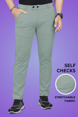 GIBBONTE Regular Fit Men Light Green Trousers