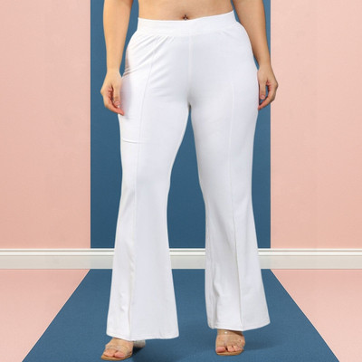 HouseOfCommon Loose Fit Women White Trousers