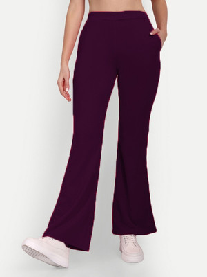 Dwarros Women Purple Trousers
