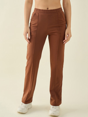 98 Degree North Straight Fit Women Brown Trousers