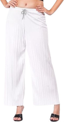 Khdijh Creation Regular Fit, Comfort Fit Women White Trousers