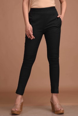 Cloth Bites Regular Fit Women Black Trousers