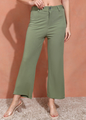 METRONAUT Straight Fit Women Green Trousers