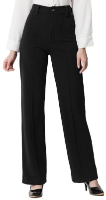 paniharee Regular Fit Women Black Trousers