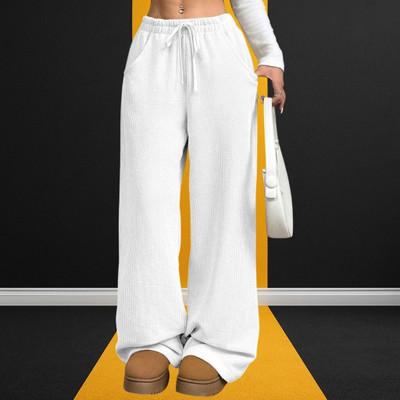 Anitafashion Relaxed Women White Trousers