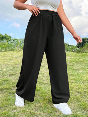 Daphne Maurier Loose Fit Women Black Trousers
