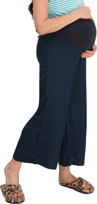 Mama & Bebe Flared Women Blue Trousers