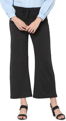 Smarty Pants Flared Women Black Trousers