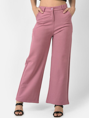 CHEMISTRY Straight Fit Women Pink Trousers