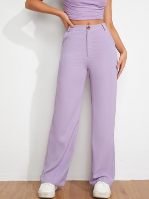 NUCOUTHS the style you love Regular Fit Women Purple Trousers