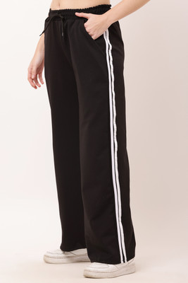 HrCollection Regular Fit Women Black Trousers