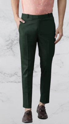 Kurus Slim Fit Men Green Trousers