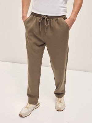 THE BEAR HOUSE Straight Fit Men Beige Trousers