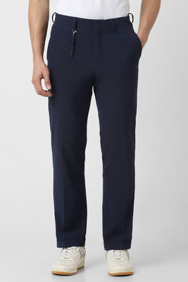 VAN HEUSEN Slim Fit Men Dark Blue Trousers