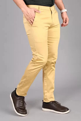 Tanip Slim Fit Men Brown Trousers