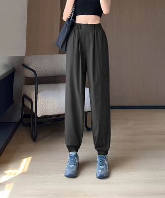 FLOREOS Relaxed Women Black Trousers