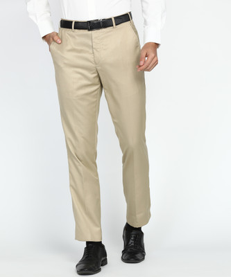 PARK AVENUE Regular Fit Men Beige Trousers