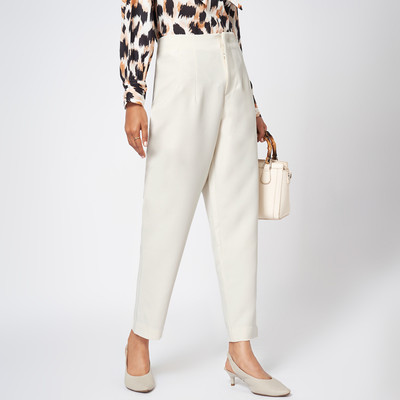 Annabelle by Pantaloons Regular Fit Women White Trousers