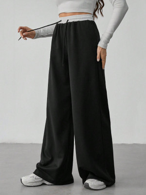 WARCOURT Loose Fit Women White Trousers