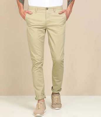 FUBAR Slim Fit Men Light Green Trousers