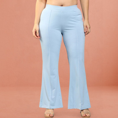 Squadfashion Loose Fit Women Light Blue Trousers