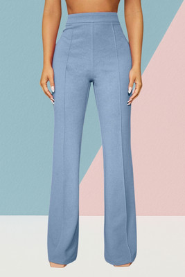 SKD TRENDZ Comfort Fit, Regular Fit Women Light Blue Trousers