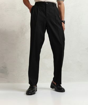 HIGHLANDER Regular Fit Men Black Trousers