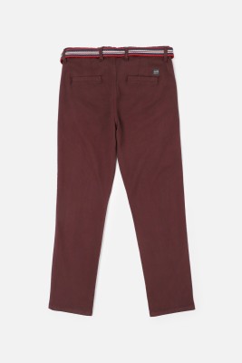 Allen Solly Slim Fit Boys Maroon Trousers