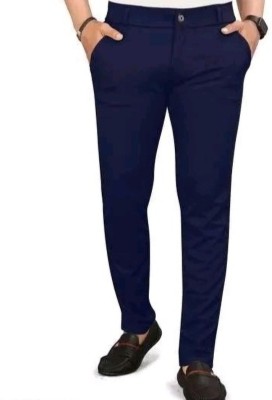 youmeCreation Regular Fit, Flared, Slim Fit Men Dark Blue Trousers