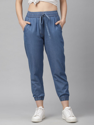 KASSUALLY Relaxed Women Blue Trousers