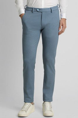 PETER ENGLAND Slim Fit Men Blue Trousers