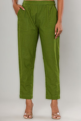 Vivan Enterprises Regular Fit Women Dark Green Trousers